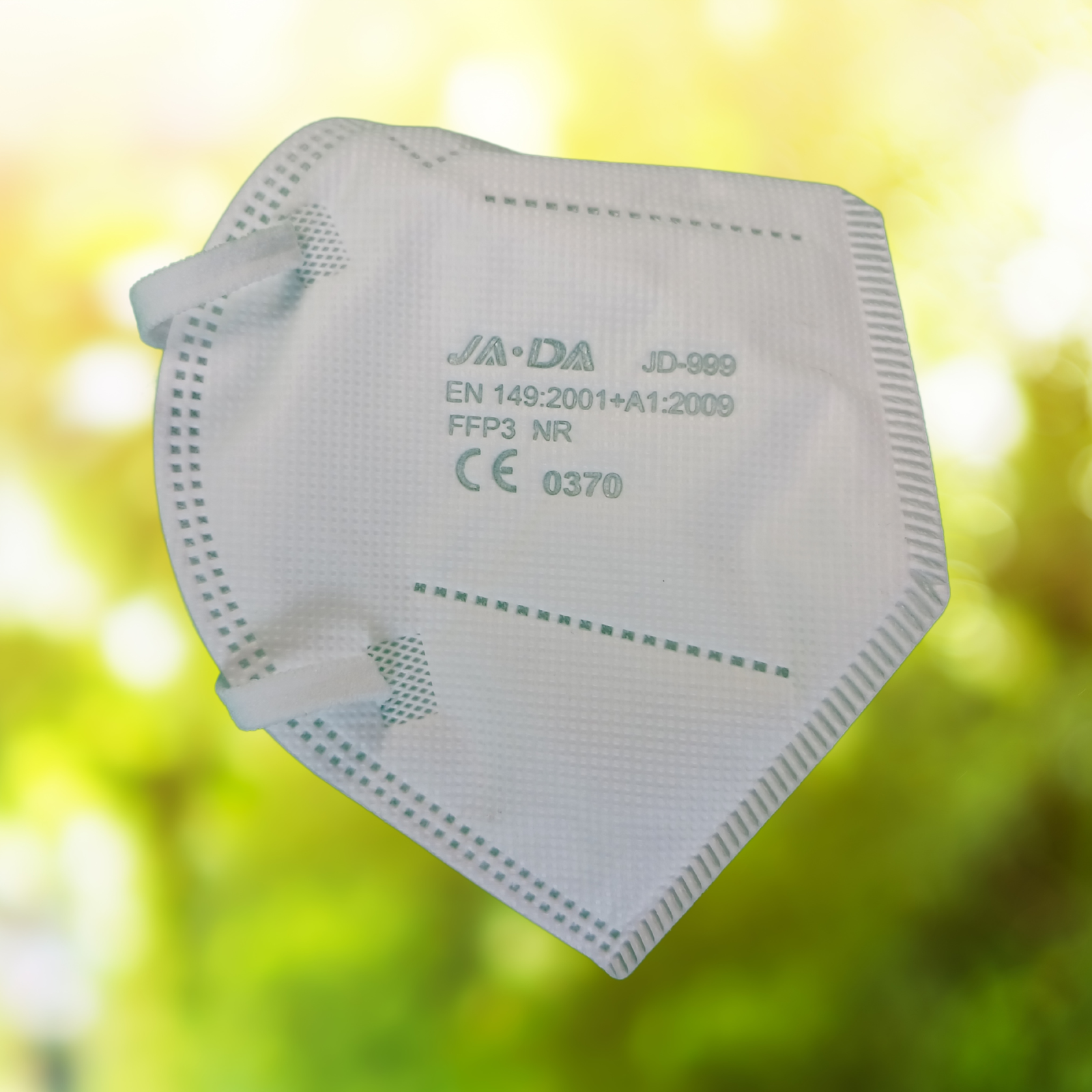 Foldable FFP3 dust mask – unvented version side view