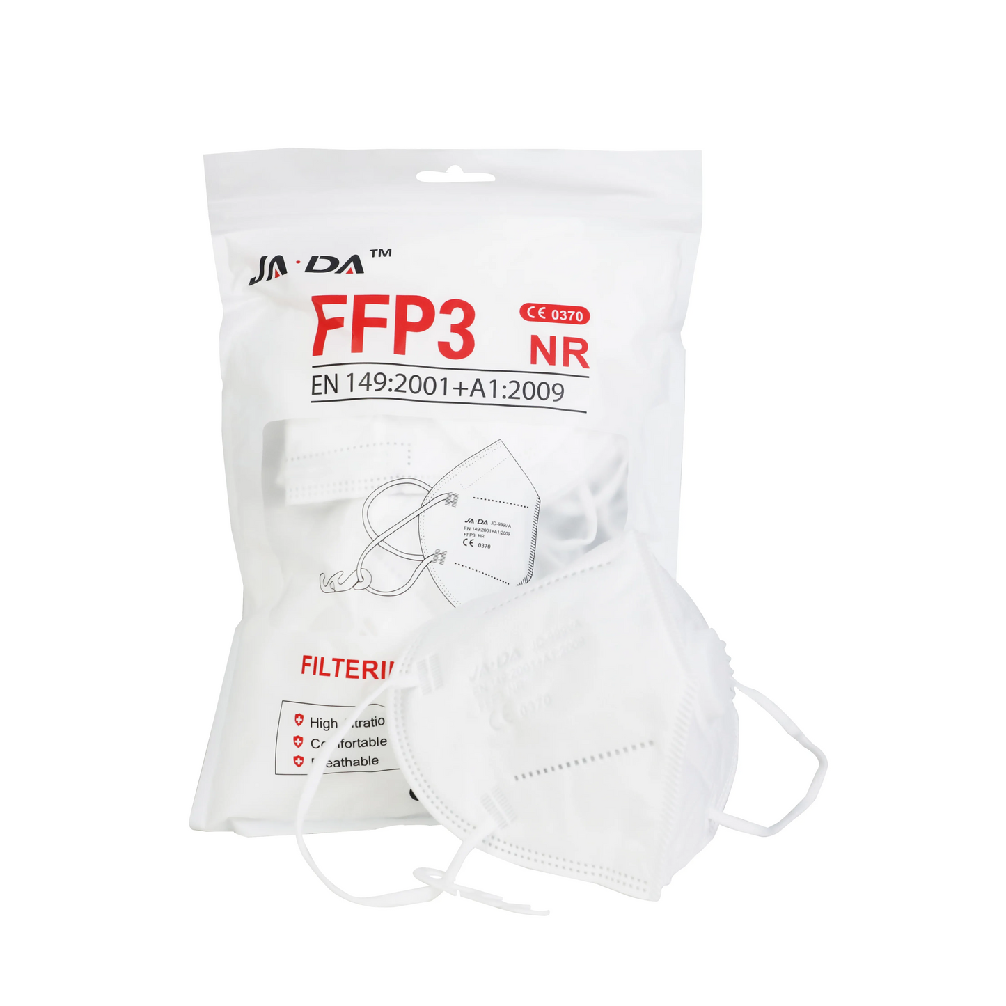 Spannerlife FFP3 Vented Dust Masks – 10 Pack Front View