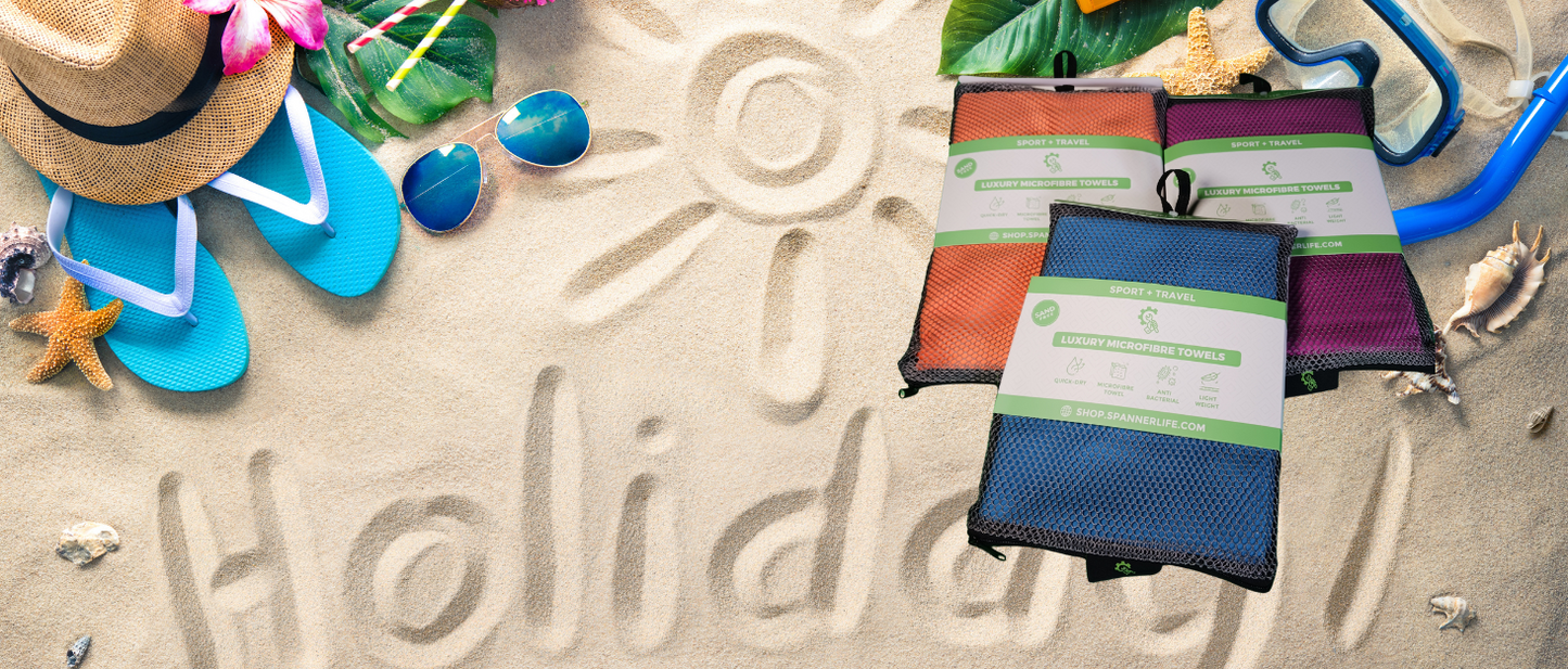Sport + Travel Microfibre Towels – Antimicrobial | Quick-Dry | Mesh Carry Case