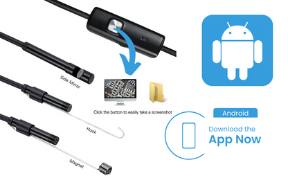 Endoscope Inspection Camera, 7.2mm Diameter High Definition Borescope Suitable for Android and PC