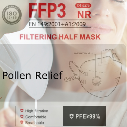 FFP3 Masks | Ventilated Disposable Face Masks | Pack of 10 Dust Masks | 6 Layer Filtering Facepiece Respirator