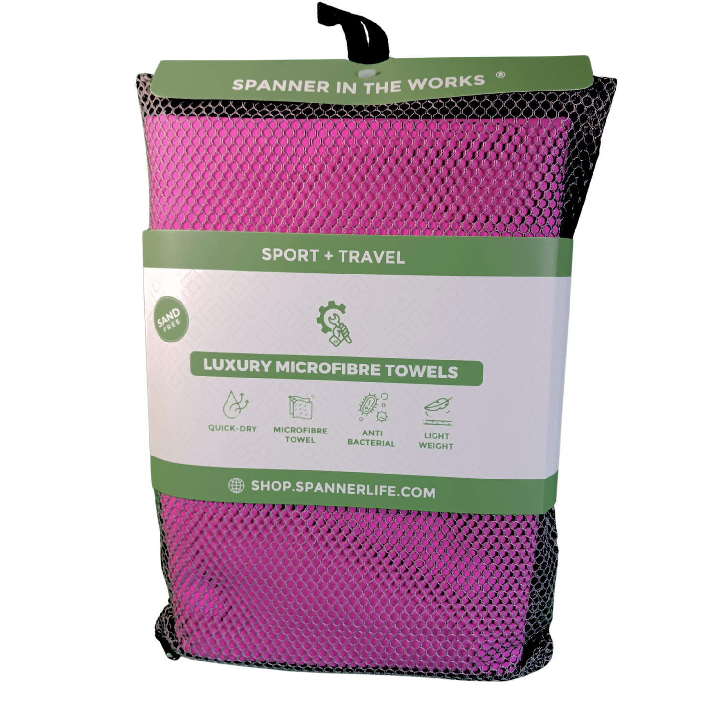 Sport + Travel Microfibre Towels – Antimicrobial | Quick-Dry | Mesh Carry Case