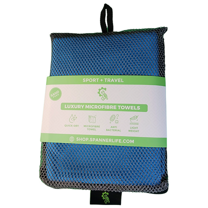 Sport + Travel Microfibre Towels – Antimicrobial | Quick-Dry | Mesh Carry Case