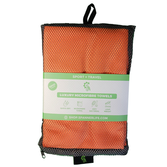 Luxuriöse, extragroße Strandtücher – schnell trocknendes Handtuch, sandfrei, unverzichtbar für den Urlaub, orange Mikrofaser, inkl. Tasche, XXL (190 x 90 cm, 71 x 36)