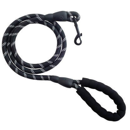 Black rope Dog Lead