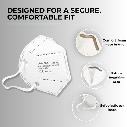 FFP3 Dust Masks Pack of 20 – Individually Wrapped Disposable Respirators | 7-Layer Protection