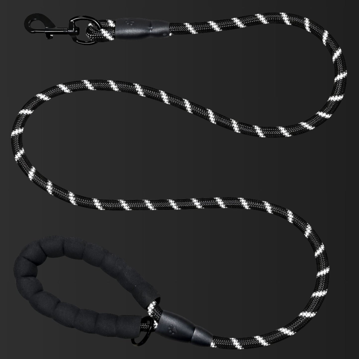 Spannerlife dog lead showing thick 13mm rope and reflective weave for strength and control